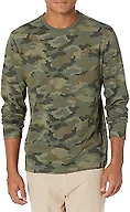 Amazon Essentials Men's Slim-Fit Long Sleeve Cotton T-Shirt, Crew Neck, Green Camo, Large