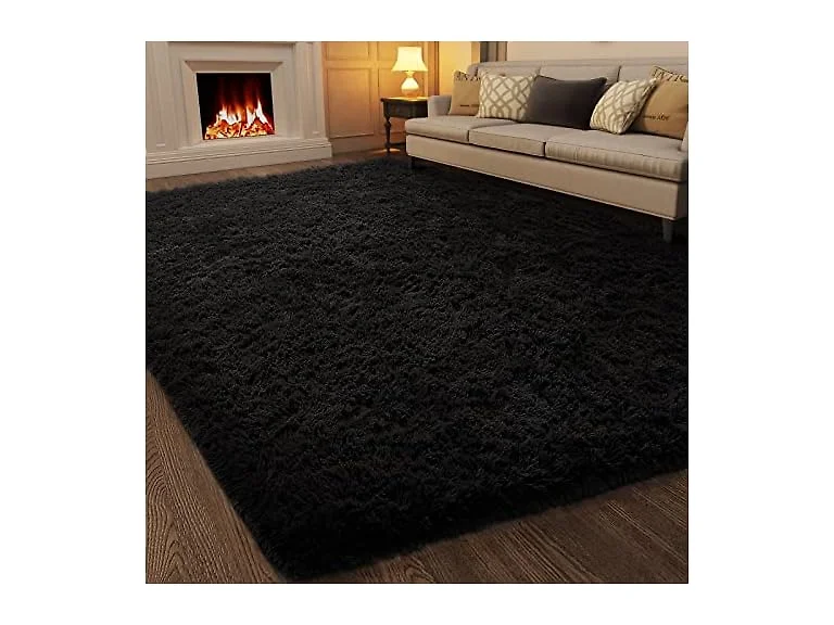 7x10 Black Area Rugs for Living