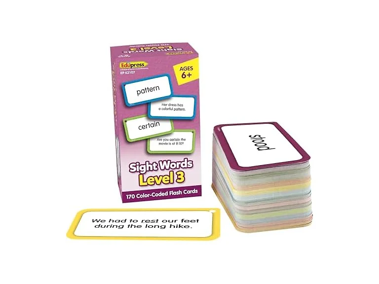Teacher Created Resources Sight Words 3 Flash Cards