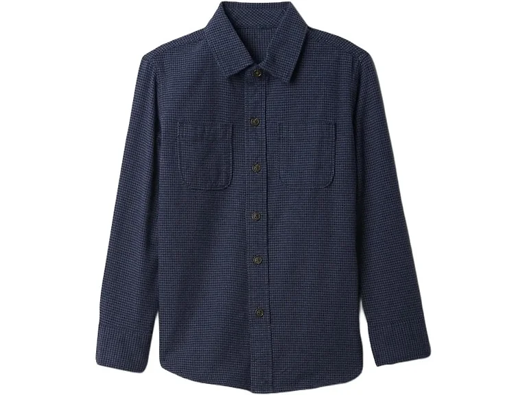 GAP Boys' Flannel Button-Down Shirt (Medium)
