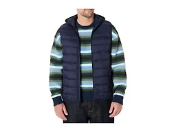Amazon Essentials Men's Regular-Fit Lightweight Water-Resistant Hooded Puffer Vest, Black, Medium