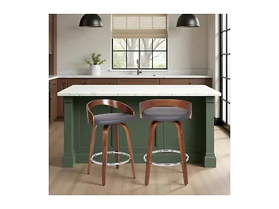 Armen Living Sonia 26" Counter Height Swivel Stool 2Pk