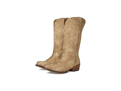 ROPER Judith Vintage Beige Faux Leather