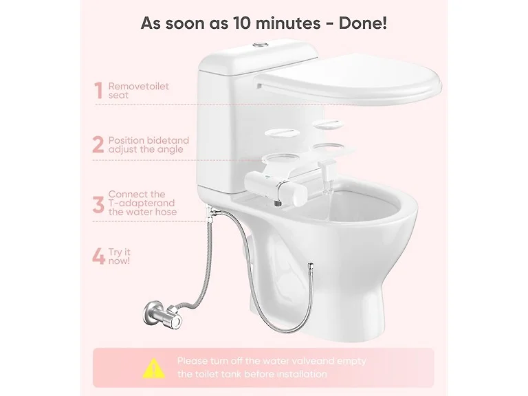 Ultra-Slim Bidet Attachment, Non-Electric