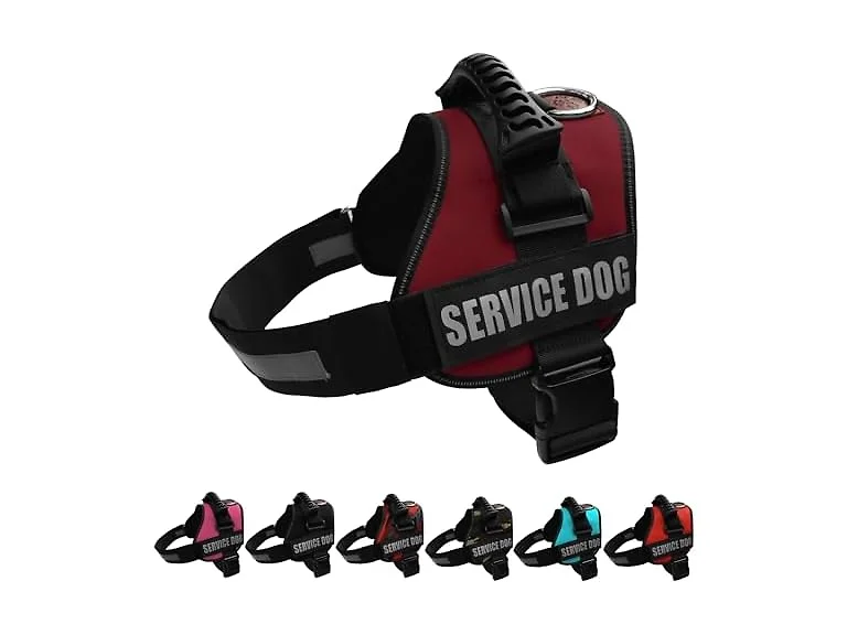 ALBCORP Service Dog Vest Harness Medium, Maroon