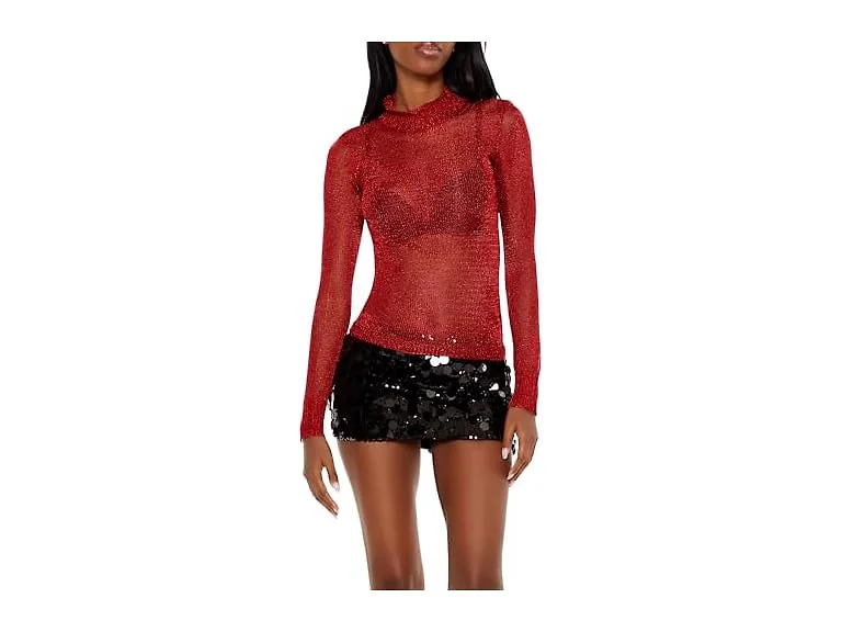 Forever 21 Women (M) Sheer Glitter Sweater