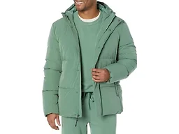 Amazon Essentials Men's Mid-Length Hooded Puffer Coat (Available in Big & Tall), Sage Green, XX-Large Big