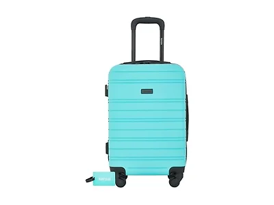 kensie Peonies Hardside Carry-On Luggage with ID Tag