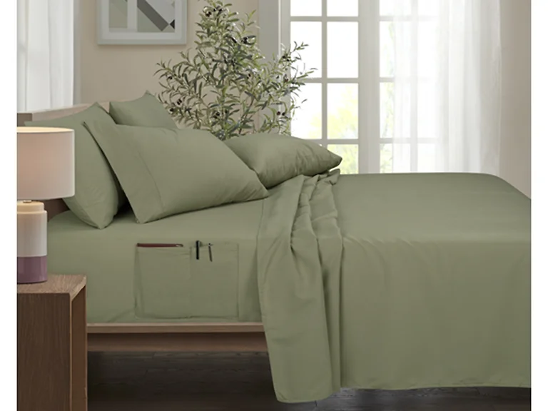 Rayon From Bamboo 6pc Sheets W/ Side Pocket