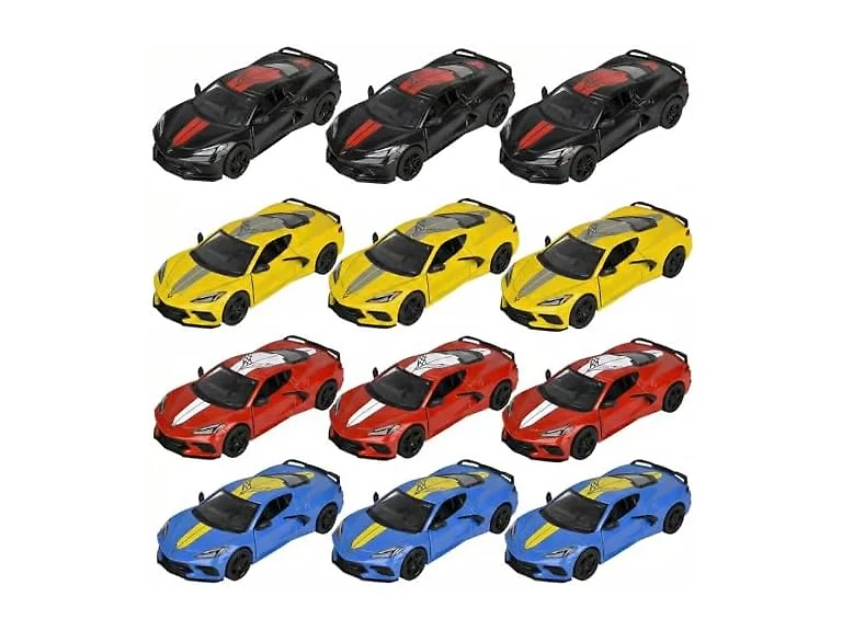5" Die-Cast Pull Back 2021 Corvette  12 Count