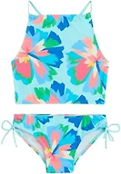 Kanu Surf Girls, Daisy UPF 50 Beach Sport Halter Tankini 2-piece Swimsuit, Kiana Blue, 12