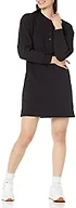 Amazon Essentials Women's Long Sleeve Sweatshirt Dress, Black, Small