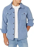 Amazon Essentials Men's Long-Sleeve Polar Fleece Shirt Jacket, Indigo Blue Heather, X-Small