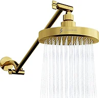 6" Round Rain Shower Head & Arm