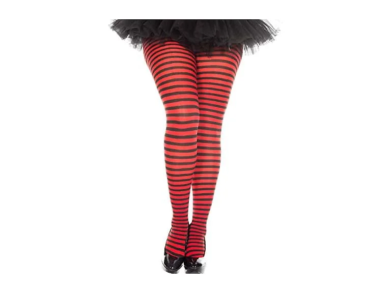 Music Legs Women's Plus Black and Red