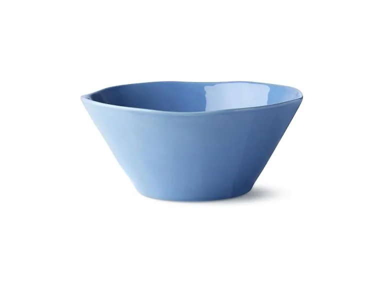 Cloudy Sky Deep Stoneware Bowl 10.25 in – 88 oz Large Blue-Gray Marbled 
