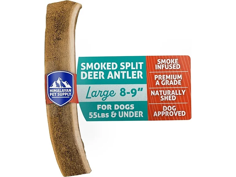 Himalayan Dog Chew Smoked Deer Antlers for Dogs 1Large
