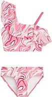 Kanu Surf Girls' Avery Beach Sport One Shoulder Tankini, Gigi Pink, 16