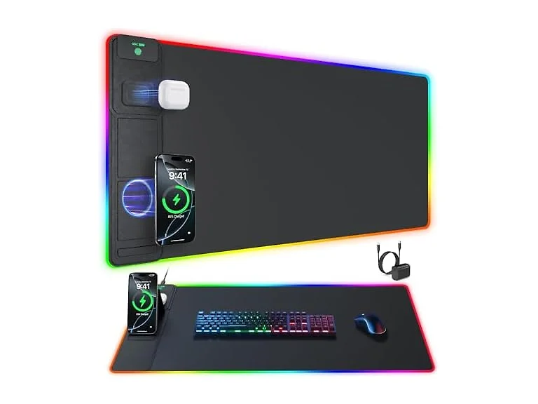 abc.mat Magnetic Mouse Pad Phone Stand