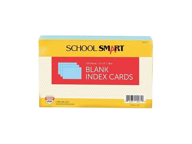 School Smart Unruled Index Cards