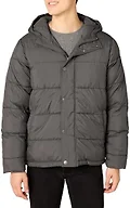 Amazon Essentials Men's Heavyweight Hooded Puffer Coat, Dark Grey, XX-Large