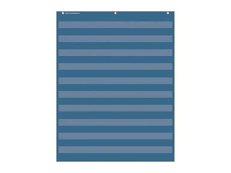 Teacher Created Resources Slate Blue 10 Pocket Chart (34" x 44")