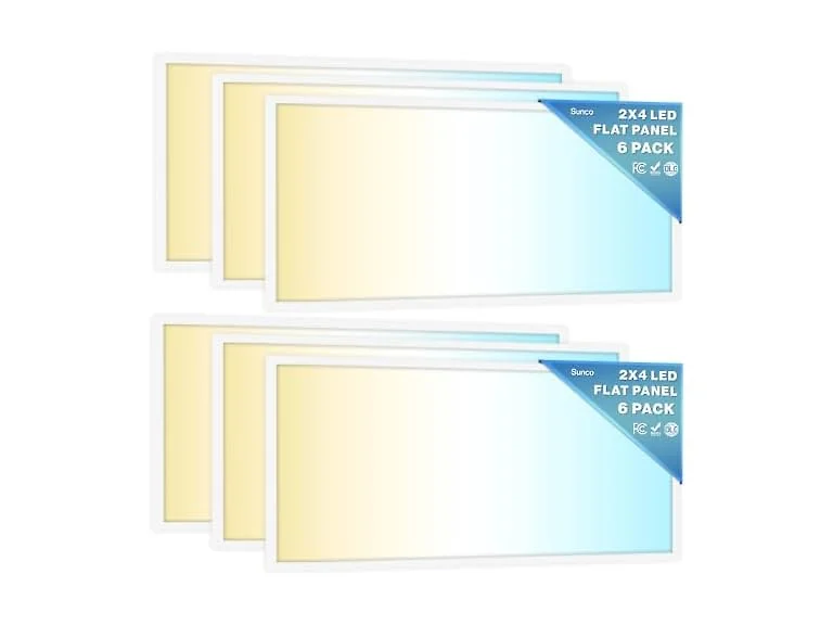 Sunco 6 Pack 2x4 LED Flat Panel Lights