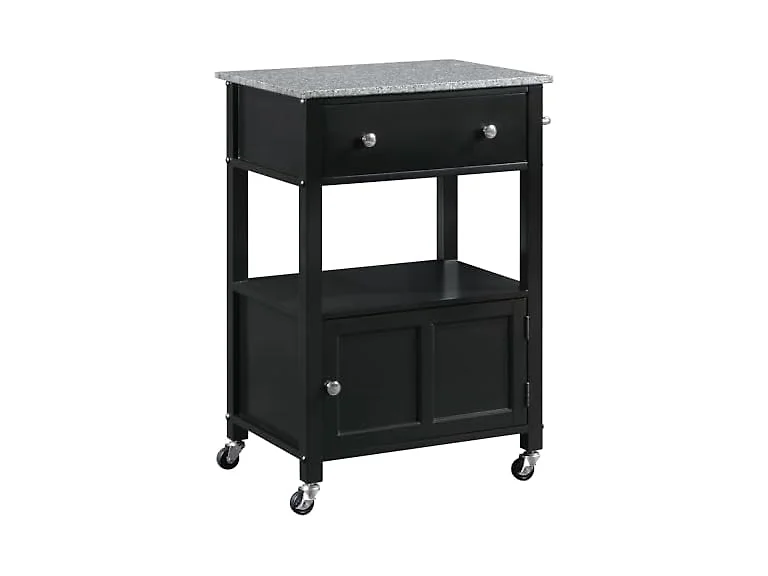 OSP Fairfax Farmhouse Kitchen Cart Black