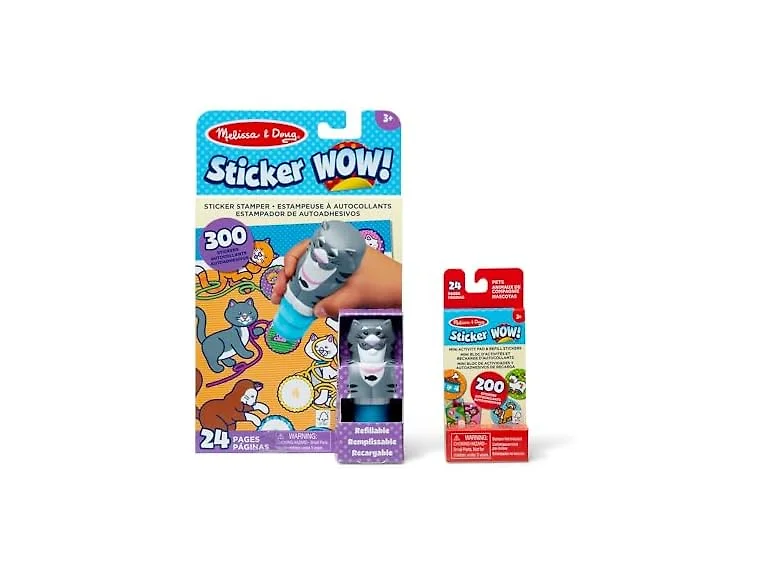 Spin Master Melissa Doug Sticker Wow Cat W Pack