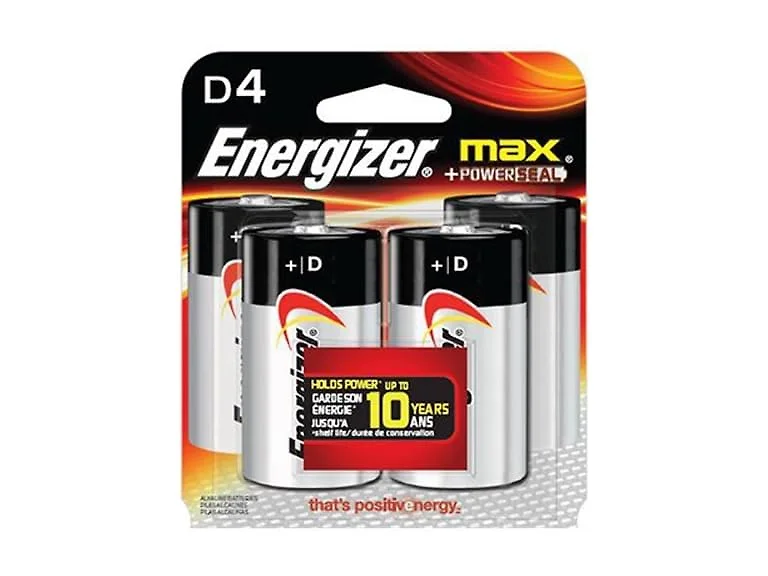 (4 Count) Energizer Max Alkaline Batteries D