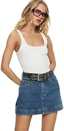 Princess Polly Gazelle Denim Skort Mid Wash