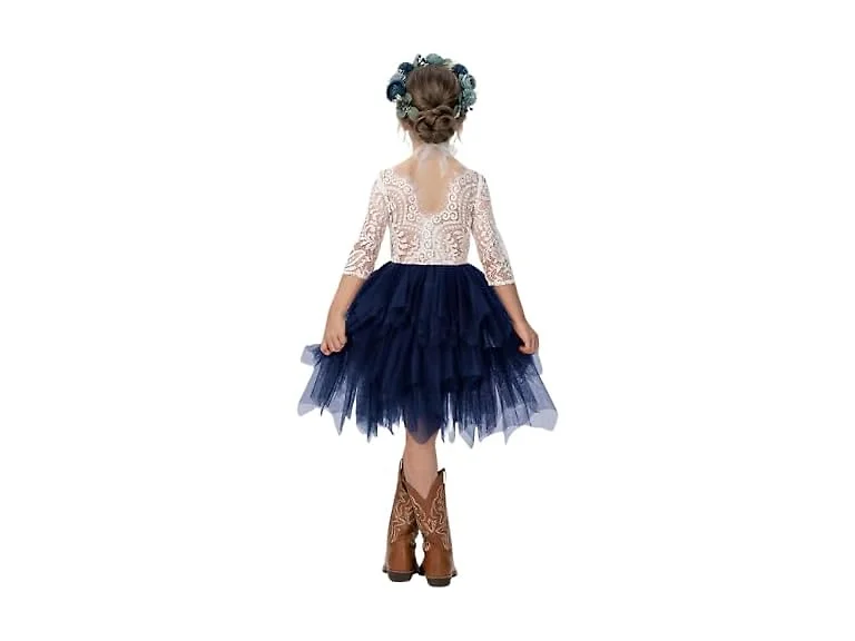2Bunnies Girls (6 MOS) Girl Peony Lace Back Dress