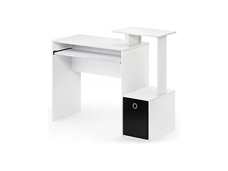 Furinno Econ Writing Desk, White/Black