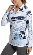 GGOV Women's Golf Polo Long Sleeve Workout Tops, Tennis Shirts, UPF 50+ Sun Protection, Quick Dry, Moisture, Wicking, Active