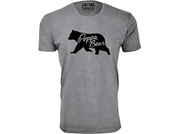 Men Poppa Bear Silhouette Dad T-Shirt
