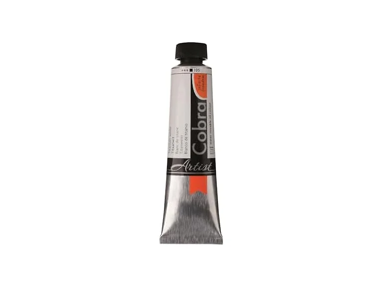 Cobra Artist Oil Paint Tube, Titanium White