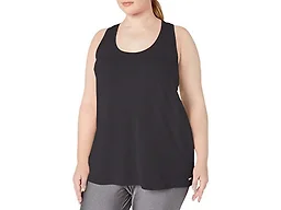 Amazon Essentials Women's Active Quick Dry Tech Stretch Racerback Scoop Neck Tank Top, Black, 2X