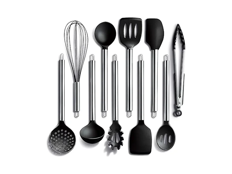 (10pc) Silicone Kitchen Cooking Utensils Set