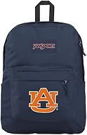 JanSport NCAA Officially Licensed Backpack, Auburn Tigers, Superbreak Plus with Padded 15'' Laptop Sleeve, Spacious Computer Bag for Men & Women, Durable Daypack with Bottle Pocket, Navy