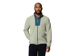 Columbia Men's Sequoia Grove Full Zip Fleece Jacket, Safari/Everblue, Small