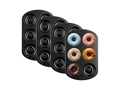 NutriChef Nonstick Donut Pans for Baking 