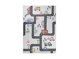 Superior Construction Zone Non-Slip Indoor Rug for Kids, Toddlers & Babies, Washable, Perfect for Playroom, Kids Room, Nursery, or Bedroom, Work Zone, Toy Trucks and Construction Vehicles, 5' x 8'