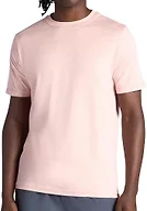 Gaiam Men’s Everyday Basic Crewneck Top, Standard Fit, Stretch Midweight Material, Glaze Heather, Small