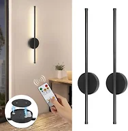 Battery Operated Wall Sconces Set of Two, Wireless Wall Sconces 24 Inch