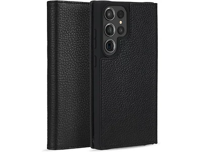 Case-Mate Samsung Galaxy S23 Ultra Black Leather Wallet Folio Phone Cover