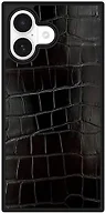 Flaunt Official Square Protective Case - Compatible with iPhone 17 - Compatible with MagSafe & Wireless Charging - Drop-Tested & Shockproof - (Black Crocodile)