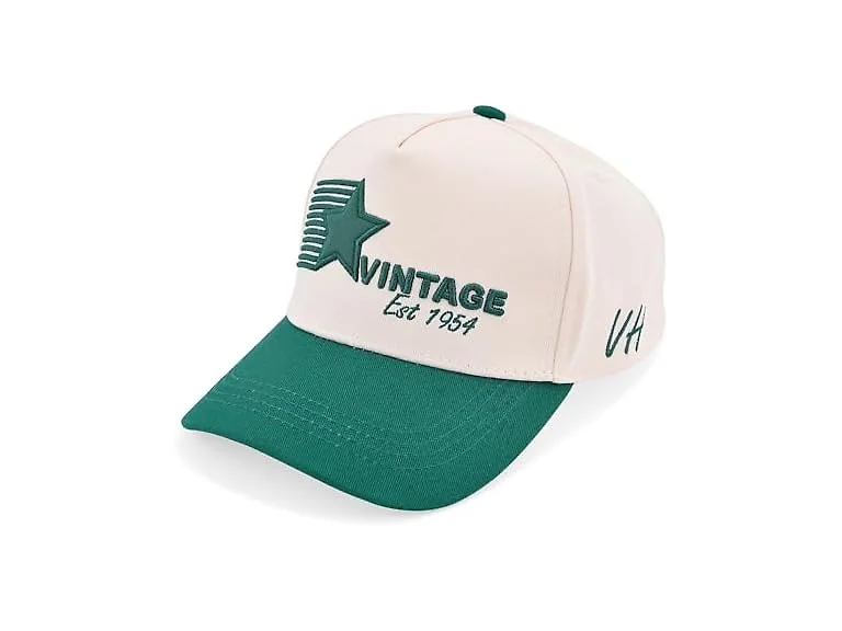 Western Retro Snapback Cap - Green