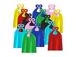 Kids Superhero Capes and Masks 14 Sets