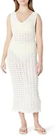Amazon Essentials Women's Regular-Fit Crochet Cover-Up Dress, Cream, Large