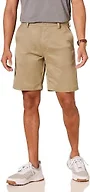 Amazon Essentials Men's Classic-Fit 9" Inseam Moisture-Wicking Golf Shorts, Functional Pockets (Available in Big & Tall), Khaki Brown, 34